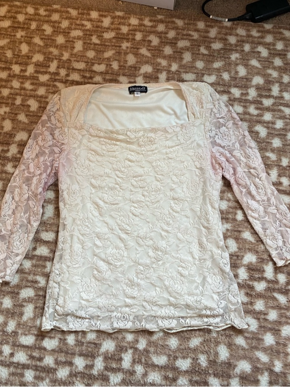 Floral Lace Long Sleeve Blouse
